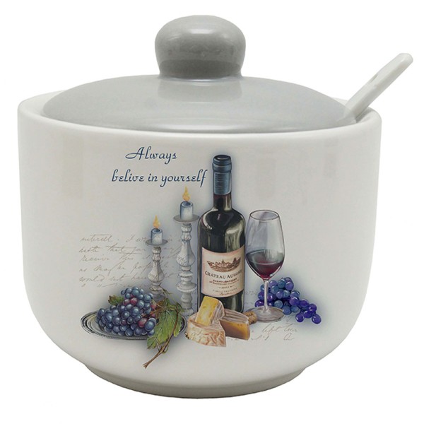 Prima Collection Сахарница Ты и Я 450 мл c ложкой HC293-B81