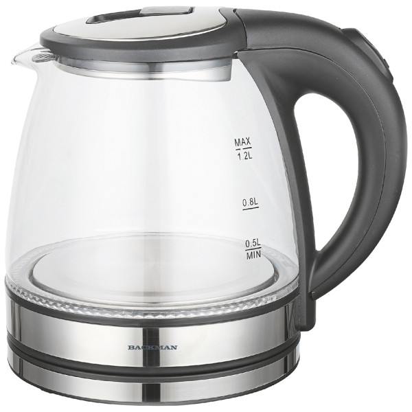 Электрочайник, 2200 Вт, 1,2 литра, корпус из высококач. термостойкого стекла BM-TEA 724