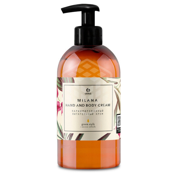 Grass Парфюмированный питательный крем Milana Hand and Body Cream Green Stalk (300мл) БХ145000Г