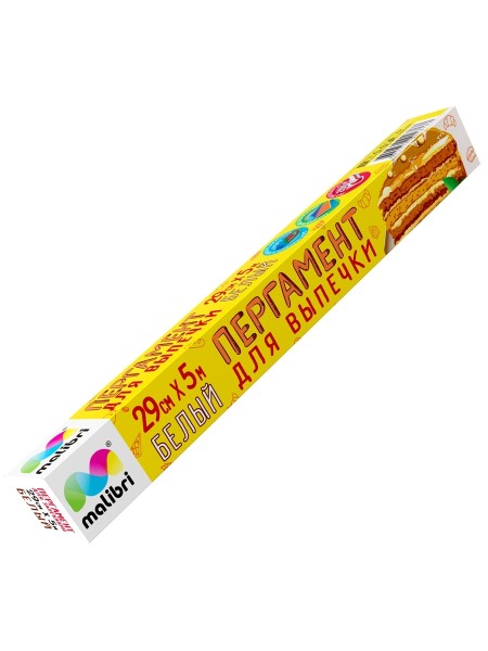 Бумага для выпечки MALIBRI беленая 29см х5м (50) 1005-001