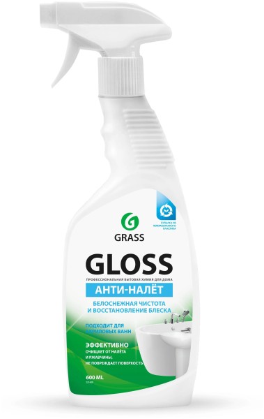 GLOSS Чист.ср-во д/ВАННОЙ АНТИ-НАЛЕТ КУРОК 600 мл *6*12*768