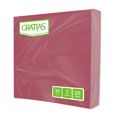 Gratias Салфетки 33*33 (25шт) 2сл. БХ31034Т