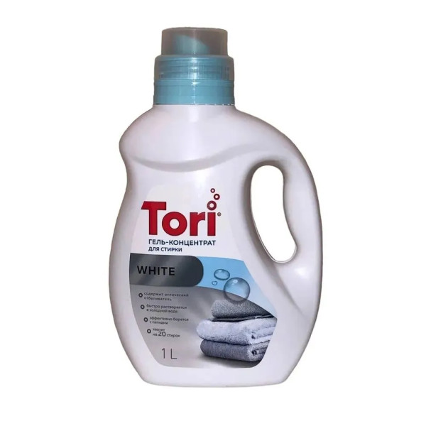 TORI Гель для стирки белья Концентрат White1 л.