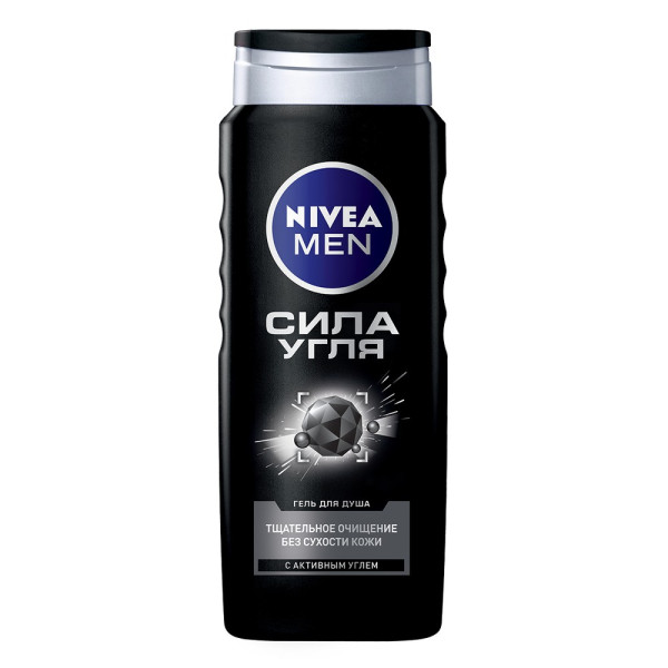 Nivea 84046/76 Гель для душа муж 500мл Сила Угля БХ23824ЭБХ