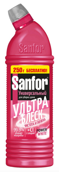 Sanfor УНИВЕРСАЛ Жидкость для чистки и дезинфекции 1000мл Ультра блеск БХ27903ЭБХ