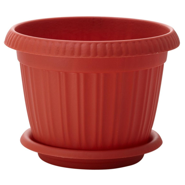 Plast Team Горшок для цветов "Basil" D330 мм, 11,9л с поддоном (терракотовый) 221601832/01
