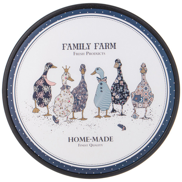 Agness ДОСКА РАЗДЕЛОЧНАЯ "FAMILY FARM" ДИАМЕТР 27,5*1.2 СМ 895-177