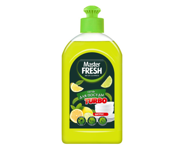 Master FRESH TURBO гель для мытья посуды ЦИТРУС 500мл, пуш пул БХ83991А
