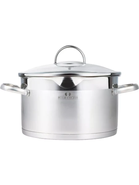 Bella Cucina Кастрюля из нерж. стали со ст. кр. "Marino" 20х11,5см.-3,6л. 2160-BC