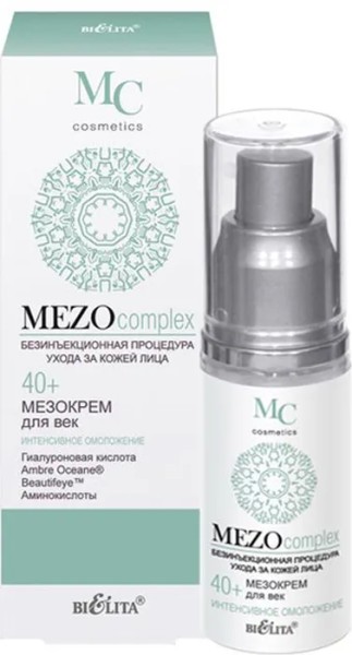 БЕЛИТА MEZOcomplex Мезокрем для век 40+ Интенсивное омоложение 30мл/12шт