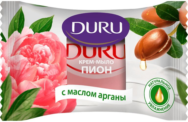 DURU Крем-мыло 80гр. Пион и масло Арганы