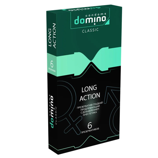 Domino CLASSIC Презервативы Long action 6 шт БХ08688ФЛ