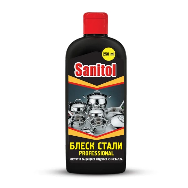 Sanitol ХБК БЛЕСК СТАЛИ ПРОФ. 250 мл. *8*16*