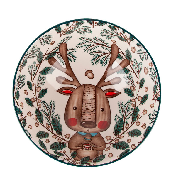 Салатник "Kawaii Forest.Deer" d=16см. v=800мл.(фарфор) 0860432