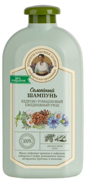 РБА Шампунь д/всех тип.волос "Семейный Кедрово-ромашковый" 500мл *6*12