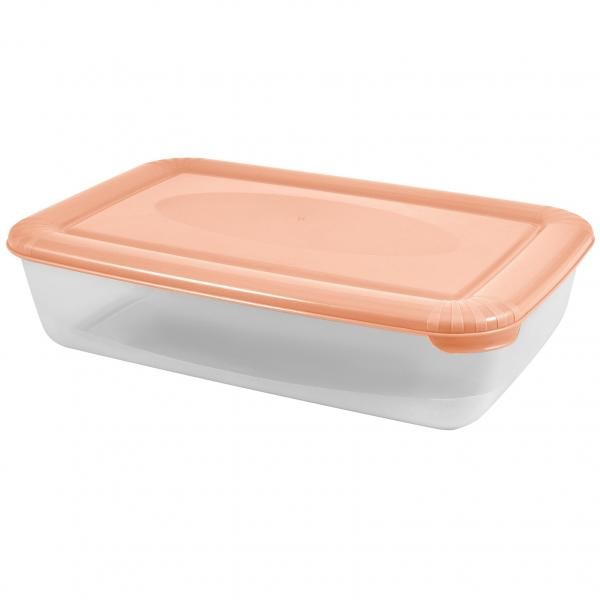 Plastic Centre Емкость для хранения пищевых продуктов POLAR прямоугольная 0,45л персиковая карамель PT1670ПК-27