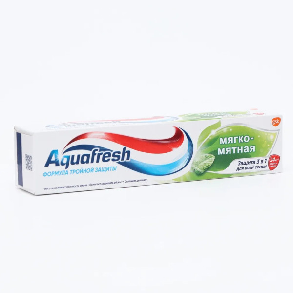 Aquafresh Аквафреш Зубная паста Тотал Кэа 3 мягко-мятная 100 мл. (ЗЕЛ) БХ8409