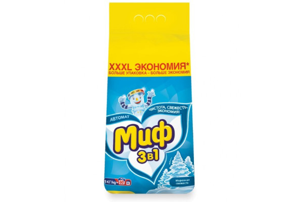 Миф Автомат 9 кг Морозная Свежесть 3в1 БХ4076
