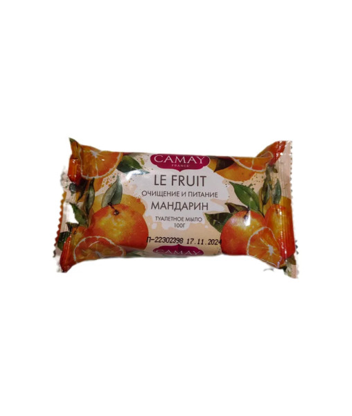 КАМЕЙ мыло-КУСКОВОЕ LE FRUIT Мандарин 100 гр *6 *24