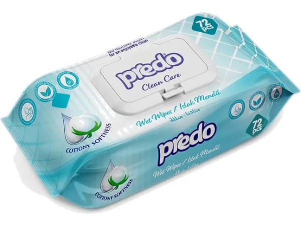 Predo Влажные салфетки Clean Care 72 шт.