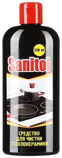 Sanitol ХБК чист. ср-во д/СТЕКЛОКЕРАМИКИ 250 мл. *8*16*