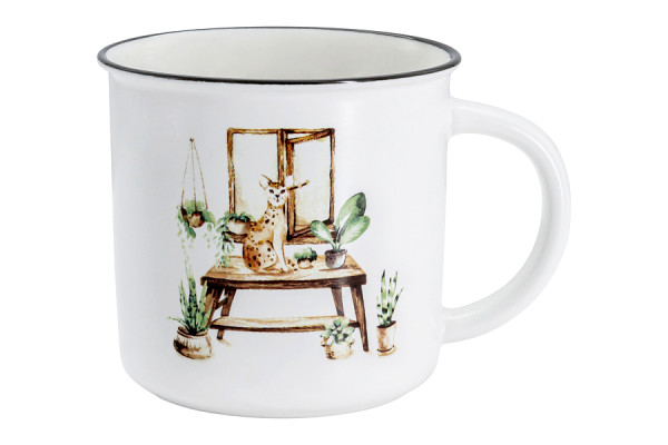 Home & Style Кружка 0.38л "Любопытный кот" HS5-TC672-A23005-D3