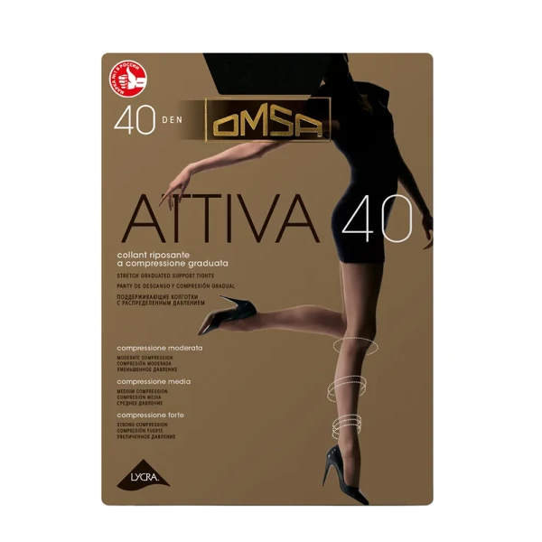 Omsa Колготки АТТИВА 40 Nero БХ5908