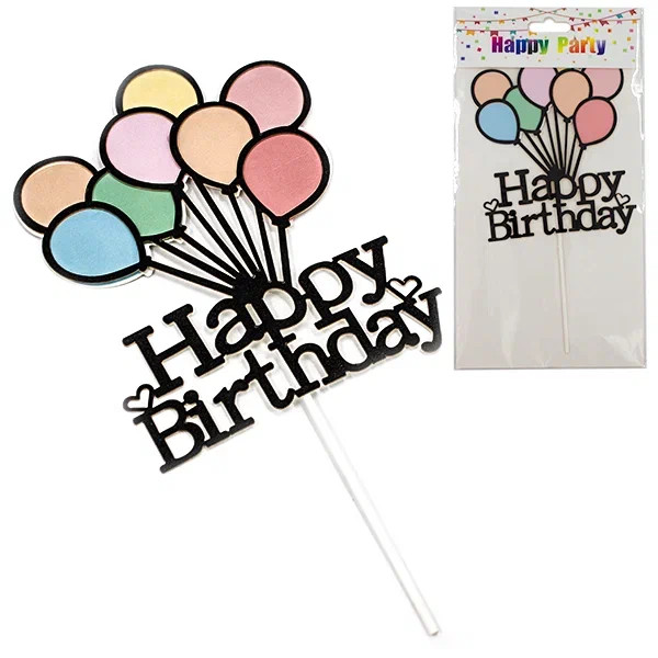 Украшение для торта "Happy Birthday" MC-2307077