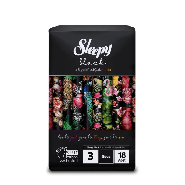 Sleepy Natural Black прокл. 18 шт. Ночные *6/12
