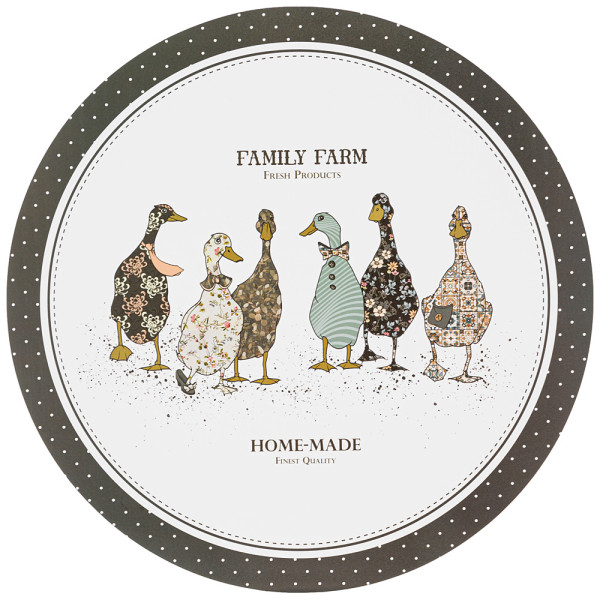 НАБОР ПОДСТАНОВОЧНЫХ САЛФЕТОК "FAMILY FARM" ИЗ 4 ШТ., ДИАМЕТР=38 СМ 771-121