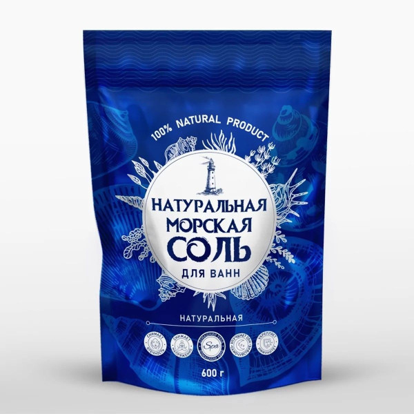 Greenfield Натуральная морская соль для ванн 600 г.