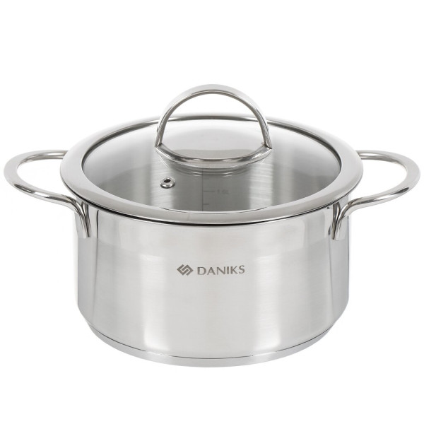 Daniks Кастрюля нерж, 2.5 л, с крыш, , Бонн GS-01319-18CA