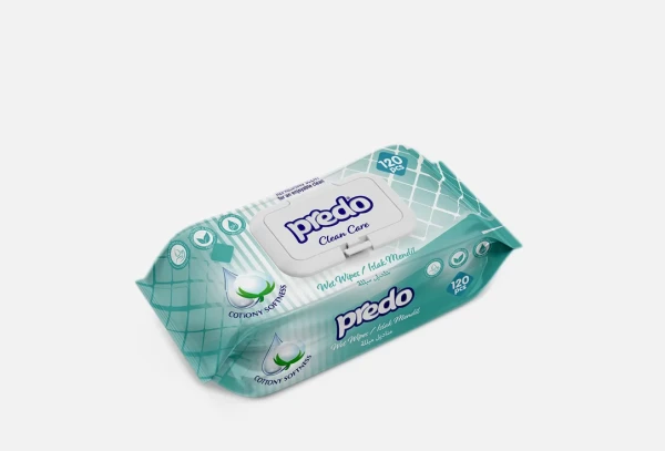Predo Влажные салфетки Clean Care 120 шт.
