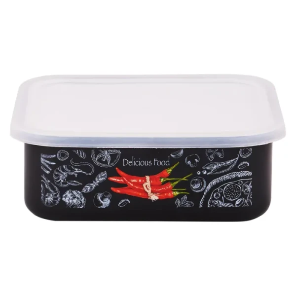 Лоток эмал Chilli 1,0л квадр пласт/кр TM Appetite 10-2507п/6