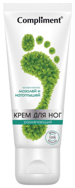 Compliment для ног Крем Размягчающий профилактика мозолей и натоптышей 100мл арт.796425
