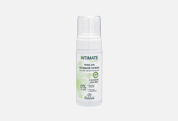 Флоресан Intimate Интимная ПЕНКА с экстрактом ЧИСТОТЕЛА и АЛОЭ ВЕРА для всей семьи, 150мл, арт.Ф-274