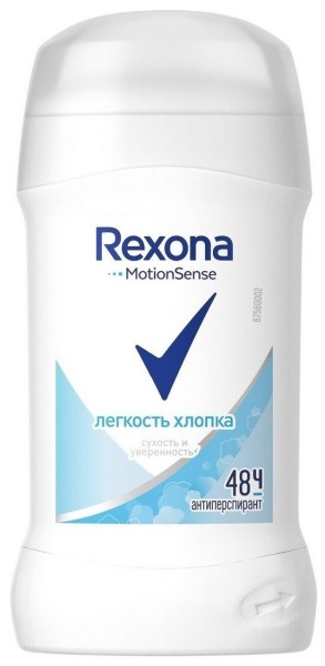 Рексона Стик ЖЕН Хлопок 45 мл. 6*30*