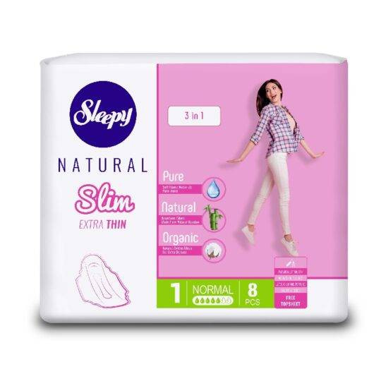 Sleepy Natural Slim прокл. ультра тонкие 8 шт. Нормал БХ69355ЭБХ