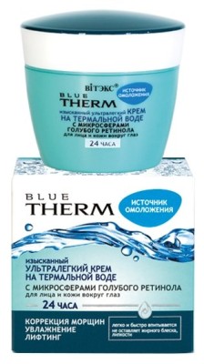 ВИТЭКС BLUE THERM ИСТОЧНИК ОМОЛОЖ. Изыск.Ультралегкий Крем д/лица и кожи вокруг глаз 24ч  45мл,