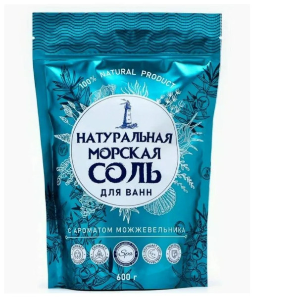 Greenfield Натуральная морская соль для ванн Можжевельник 600 г.