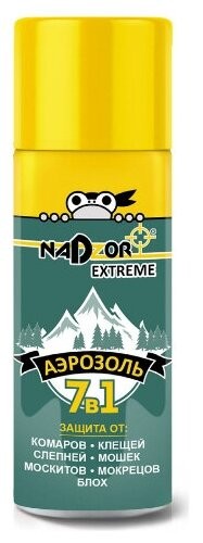 Nadzor Спрей Extreme 7в1 90 мл (от комар/клещей/мошки/мокрецов/слепней/москитов/блох) *6-36