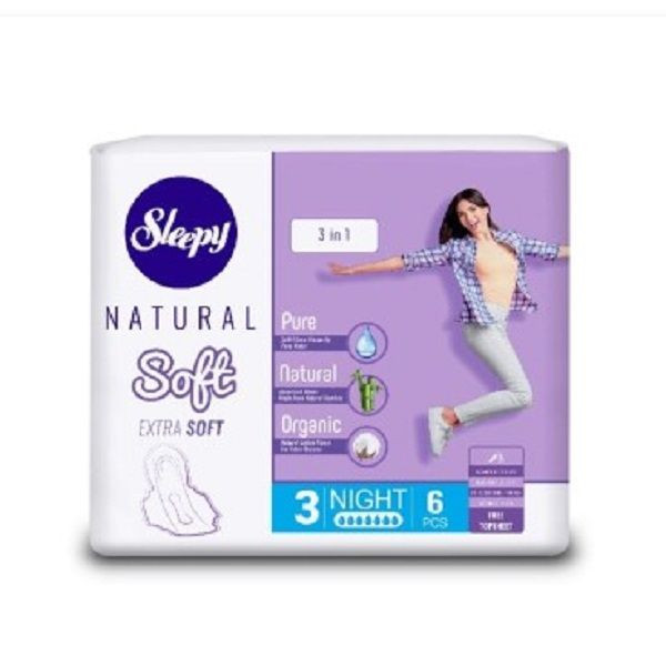 Sleepy Natural Soft прокл. классик 6 шт. Ночные *6/24