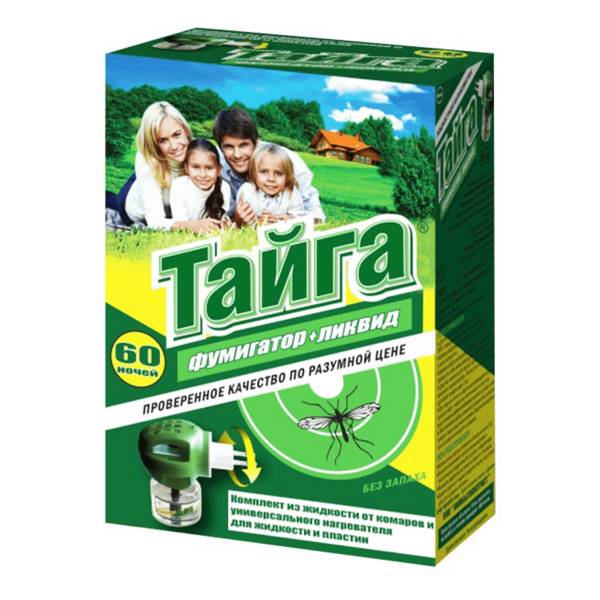Тайга КОМПЛЕКТ: (фумигатор+жидкость 60 ночей без запаха) *12 БХ4016210