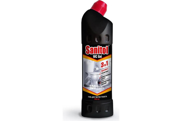 Sanitol WC гель для чистки туалета "3 в 1" 750 мл.