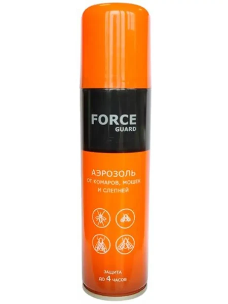 Force Guard Аэрозоль ЭКСТРИМ от комаров, мошек и клещей 150мл БХ70039ЭБХ