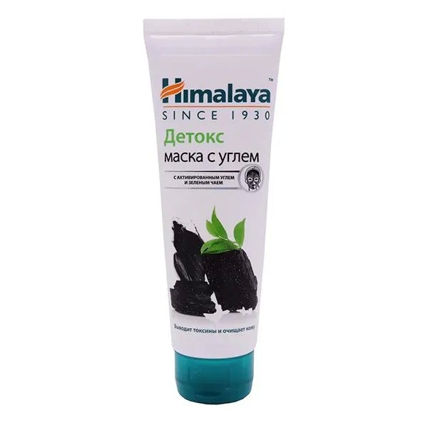 Himalaya ДЕТОКС МАСКА с актив. углем и зел. чаем 75 мл *3*48