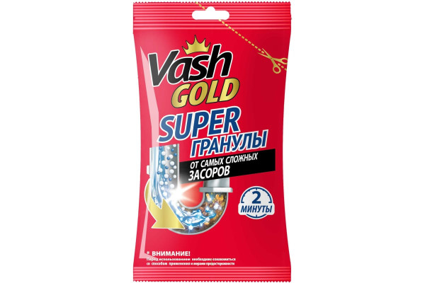 Vash Gold средство д/прочистки труб Супер гранулы САШЕ 70гр.*1/48