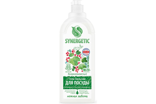 Synergetic Средство д/мытья посуды Розмарин и листья смородины 1000 мл БХ103112Г