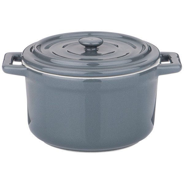 Agness КОКОТНИЦА С КРЫШКОЙ 15,4*11,9*8,1 СМ 460 МЛ СЕРАЯ 189-305