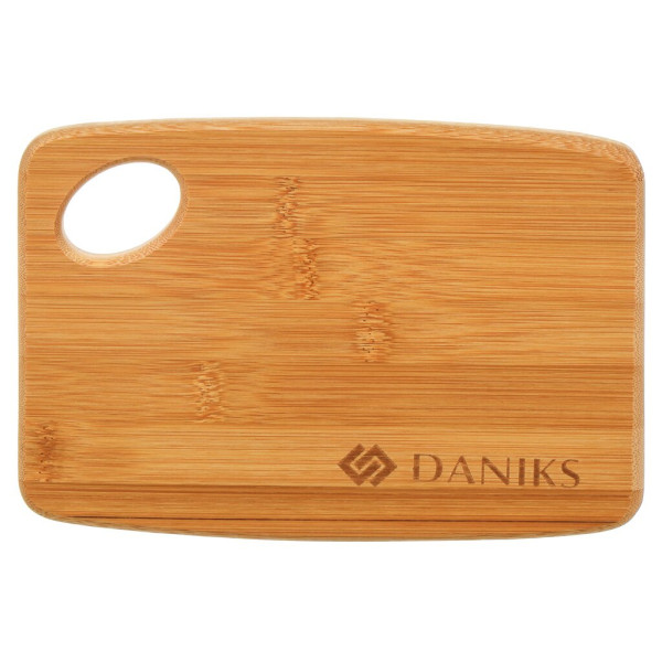 Daniks Доска разделочная бамбук, 22х15х1.8 см, беж, прямоуг H-1635S